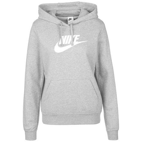 nike kaputzenpulli damen grau mit logo|Graue Nike Pullover online kaufen .